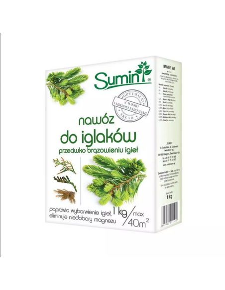 Nawóz do iglaków przeciw brązowieniu igieł Sumin 1kg