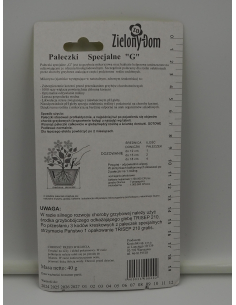 Pałeczki specjalne 'G' nawóz - ZIELONY DOM 40g 2