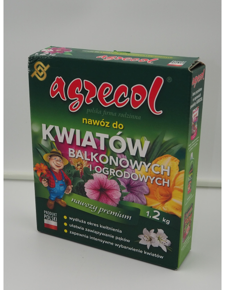 Nawóz do kwiatów balkonowych i ogrodowych 'Nawozy premium'- AGRECOL 1,2kg