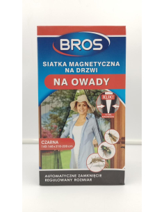 Siatka magnetyczna na drzewi na owady czarna 140-160x210-220 cm - BROS