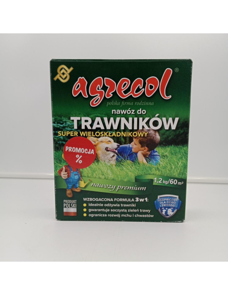 Nawóz do trawników super wieloskładnikowy - Agrecol 1,2 kg 