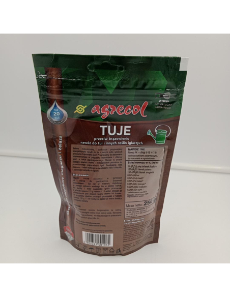 Nawóz do tui i innych roślin iglastych 'przeciw brazowieniu' - AGRECOL 250g