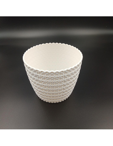 OSŁONKA DONICZKA DONICA NA KWIATY 14cm KREMOWY