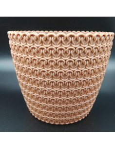 Ekologiczna osłonka Magnolia Jersey Eco 16 cm w kolorze naturalnego drewna.