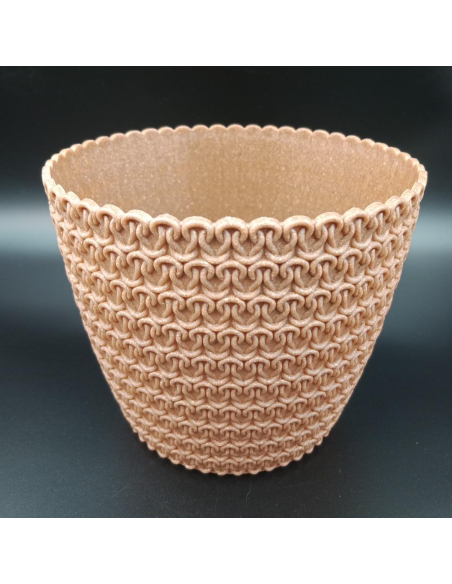 Zbliżenie na fakturę splotu w ekologicznej osłonce Magnolia Jersey Eco 16 cm.