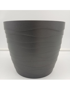 Kadax Doniczka Osłonka Na Kwiaty Okrągła Czarna 19 cm
