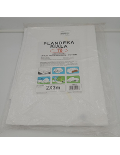 Plandeka 2x3 m biała 70gr/m2 okryciowa