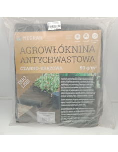 Agrowłóknina Czarno-Brązowa 3,3x5m | Dwustronna Mata na Chwasty MEGRAN