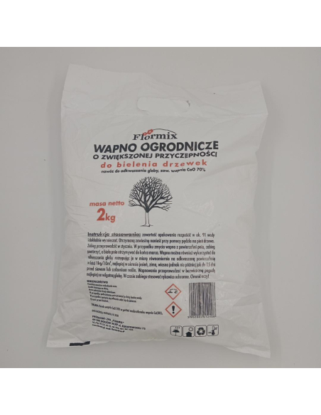 Wapno ogrodnicze o zwiększonej przyczepności do bielenia drzewek - FLORMIX 2kg