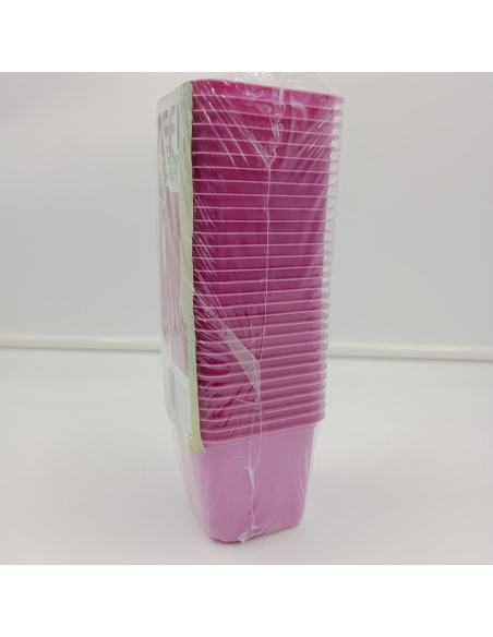 Doniczki kwadratowe VEFI 6x6cm różowe 30szt.